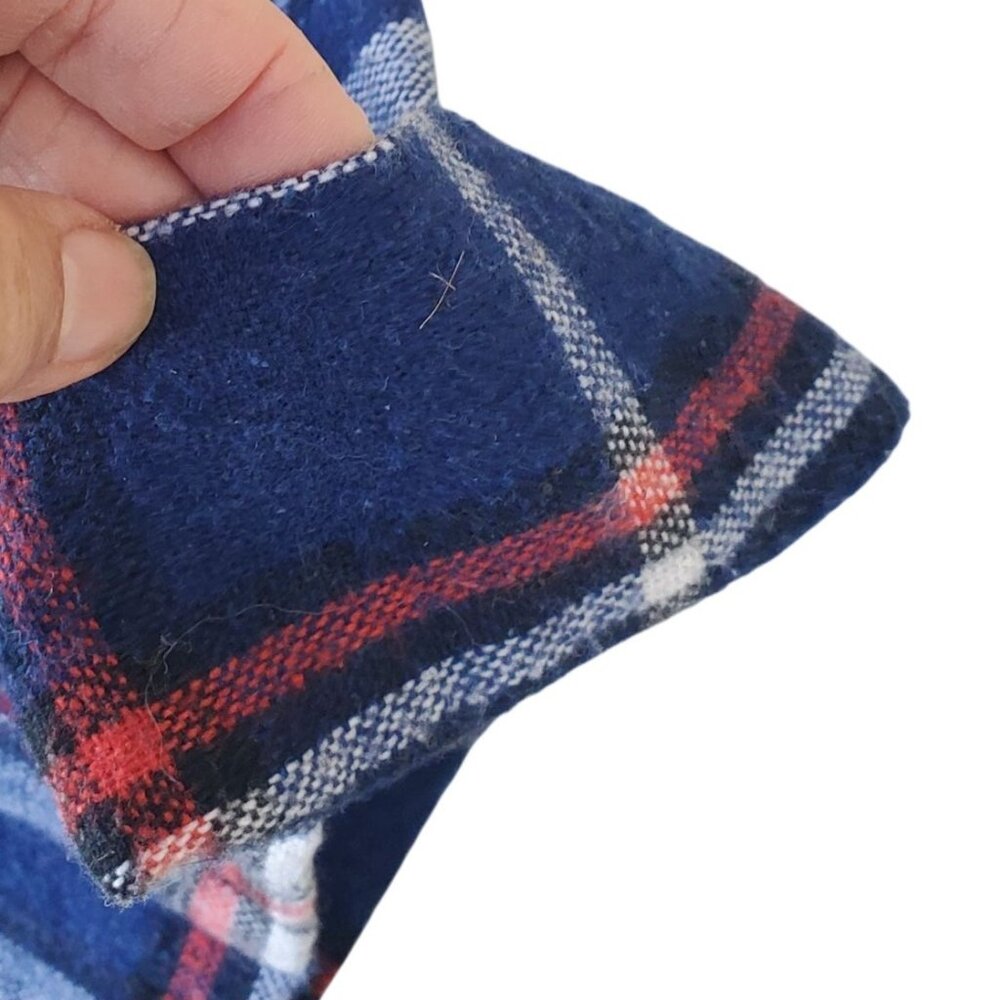 Vintage 60s Mod Pants Women 4 Blue Red White Plaid Flared Cuffed NWOT 29" Waist - Picture 13 of 15